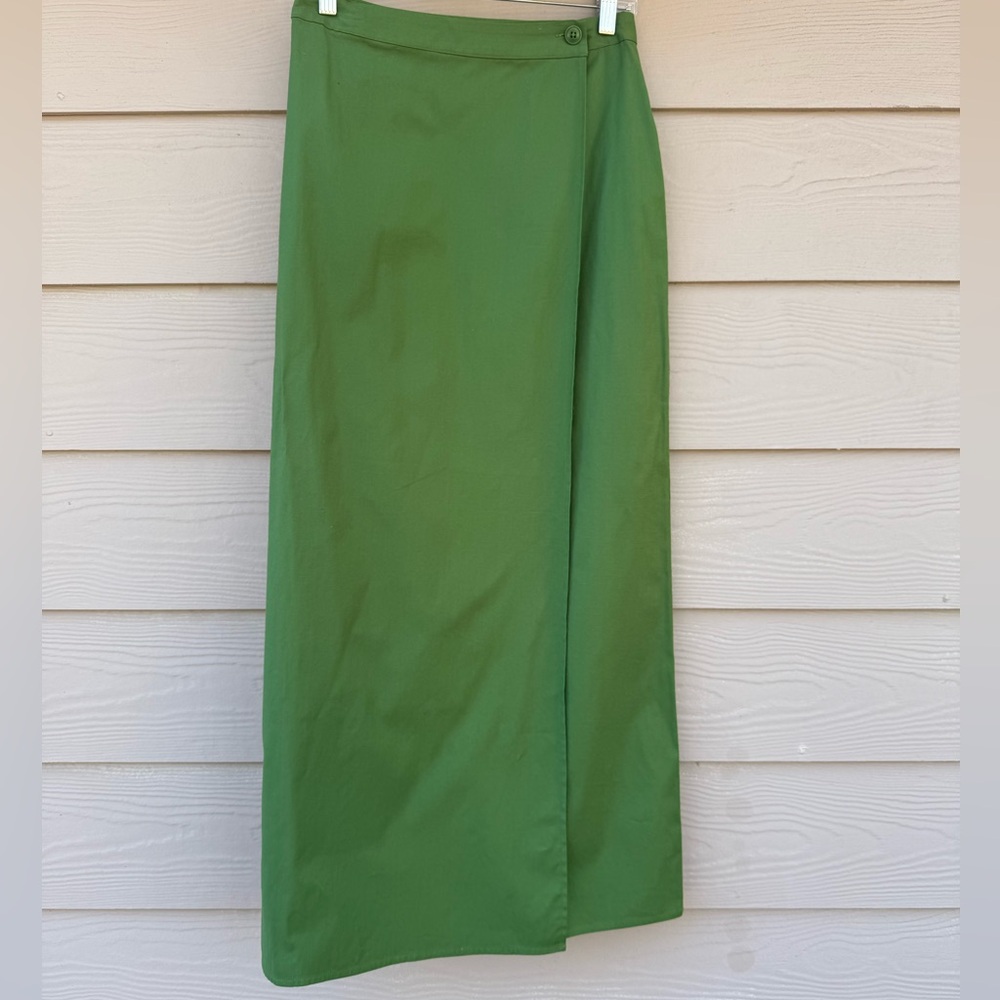 Reformation Green Wrap Midi Skirt - Picture 7 of 14